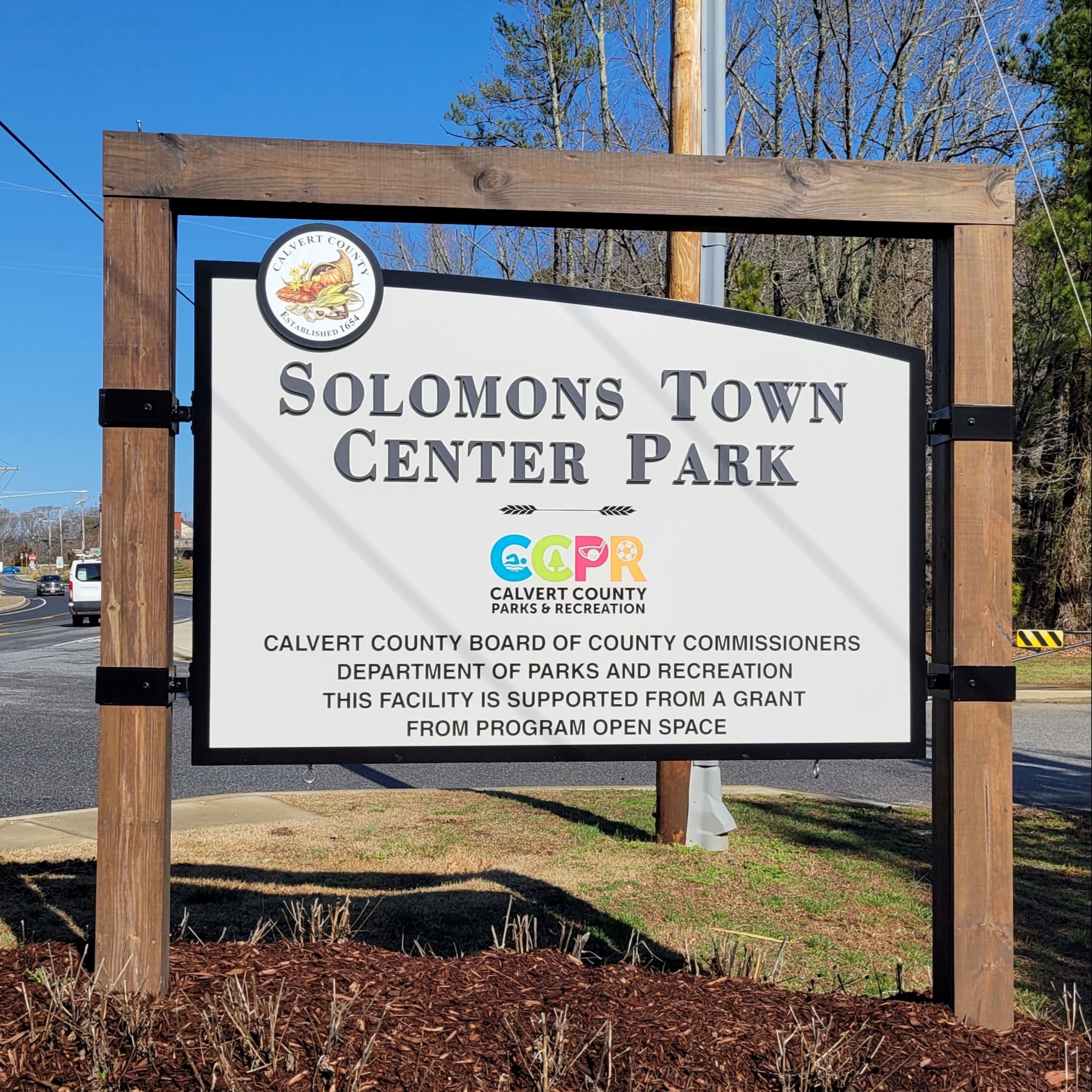 Solomons Town Center Park Sign
