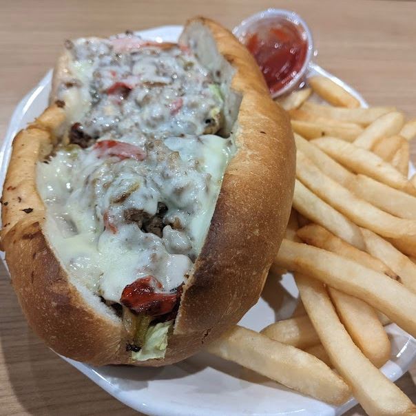 Cheesesteak with fries