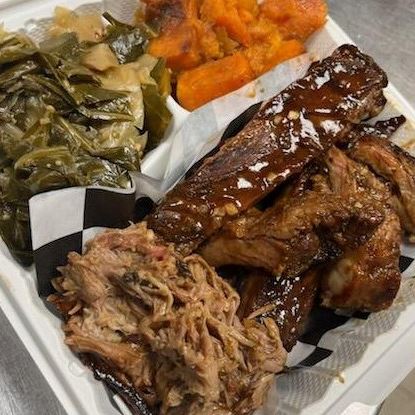 Ribs, carrots and greens