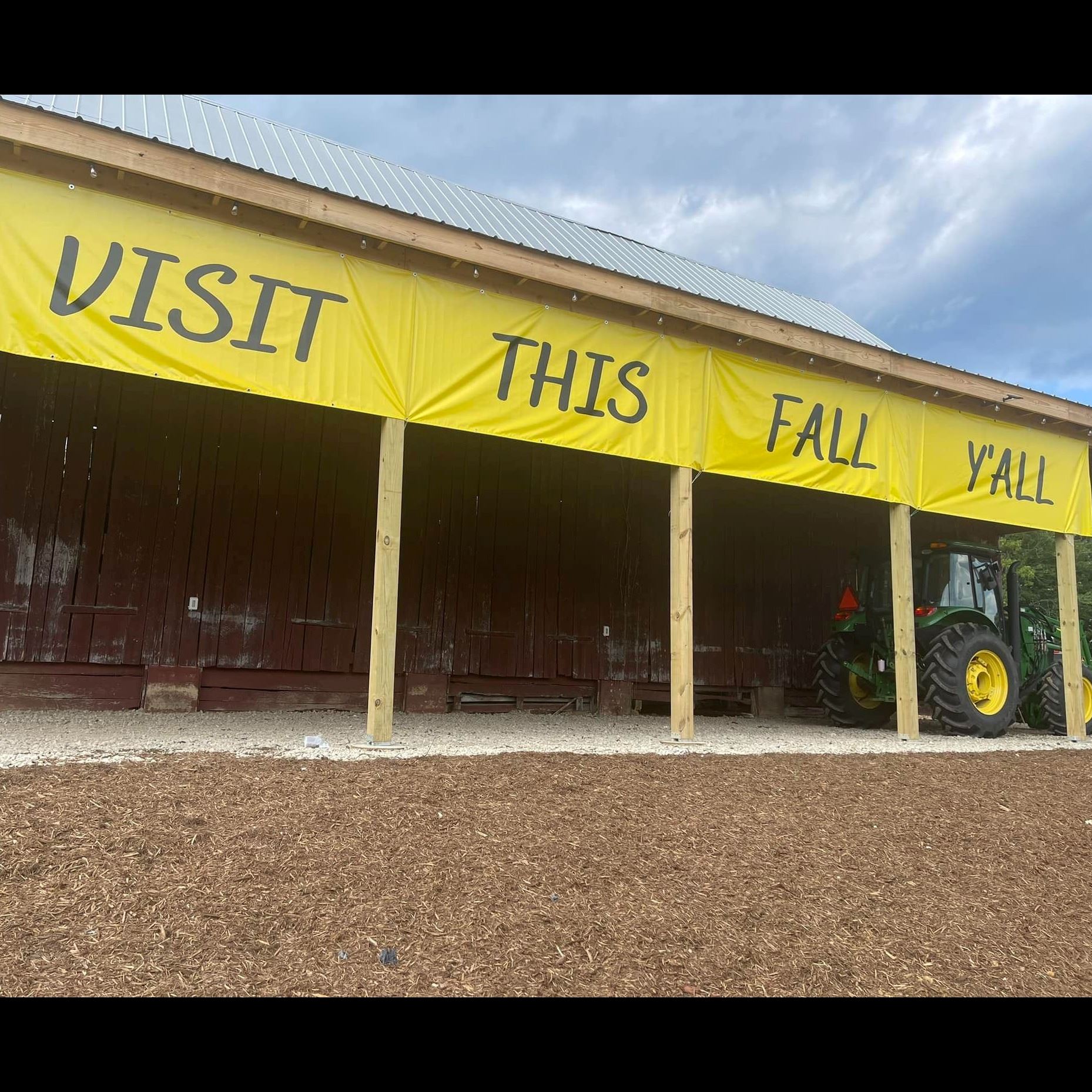 Barn with visit sign
